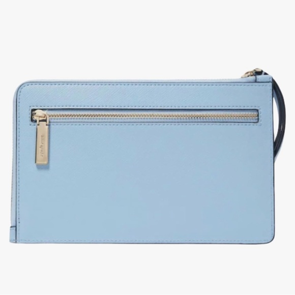 Kate Spade NY Staci Medium Leather Zip Wristlet - Celeste Blue - Picture 3 of 3